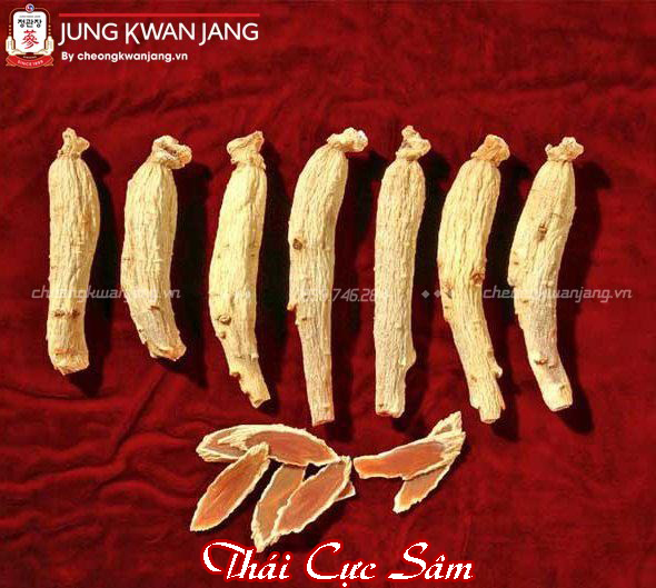 hình ảnh thái cực sâm củ khô