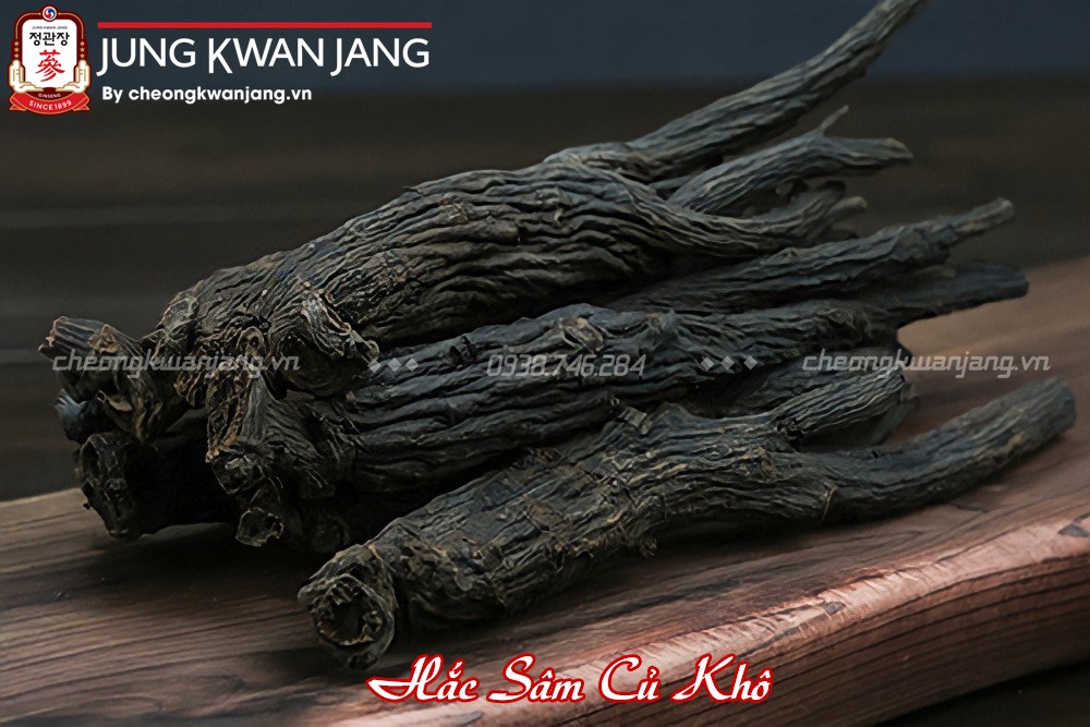 hình ảnh hắc sâm củ khô