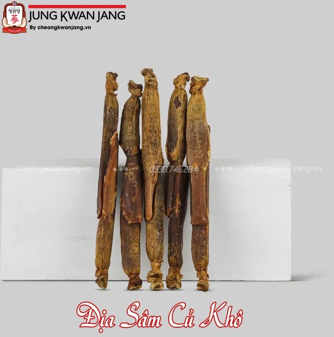 hình ảnh địa sâm củ khô