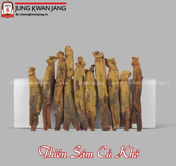 Hình ảnh thiên sâm củ khô