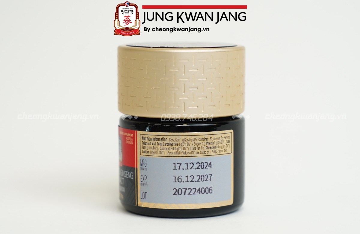 Sản phẩm hồng sâm cao cấp Jung Kwan Jang 30g dùng 10 ngày