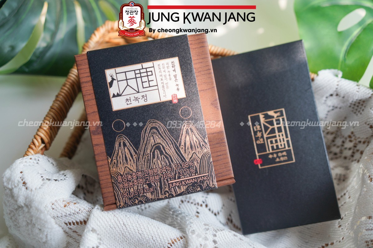 Cao Hồng Sâm Nhung Hươu Jung Kwan Jang CheonNok 180g chính hãng Hàn Quốc