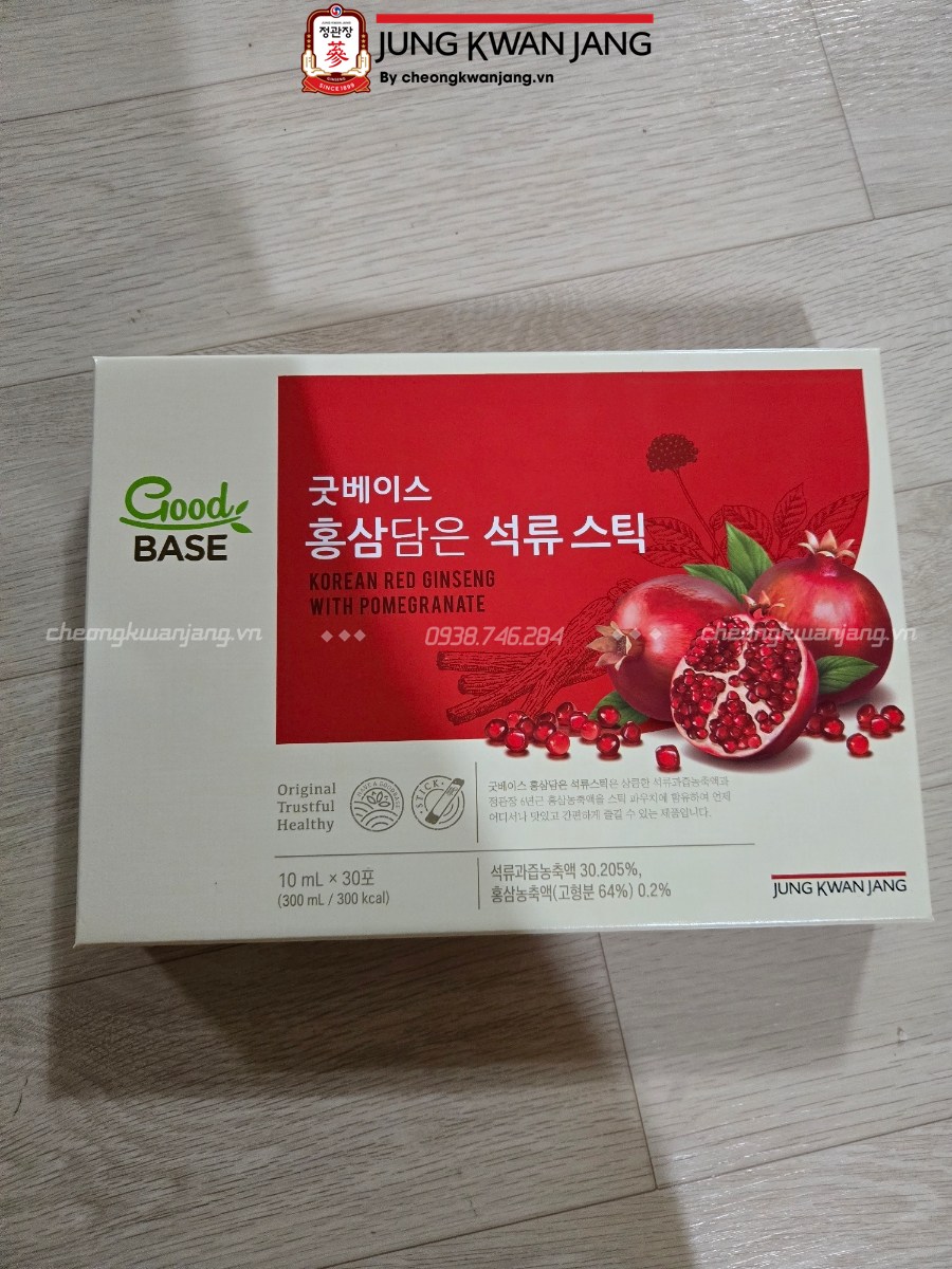 Nước Hồng Sâm Goodbase Lựu Đỏ 10ml x 30 gói chính hãng Cheong Kwan Jang