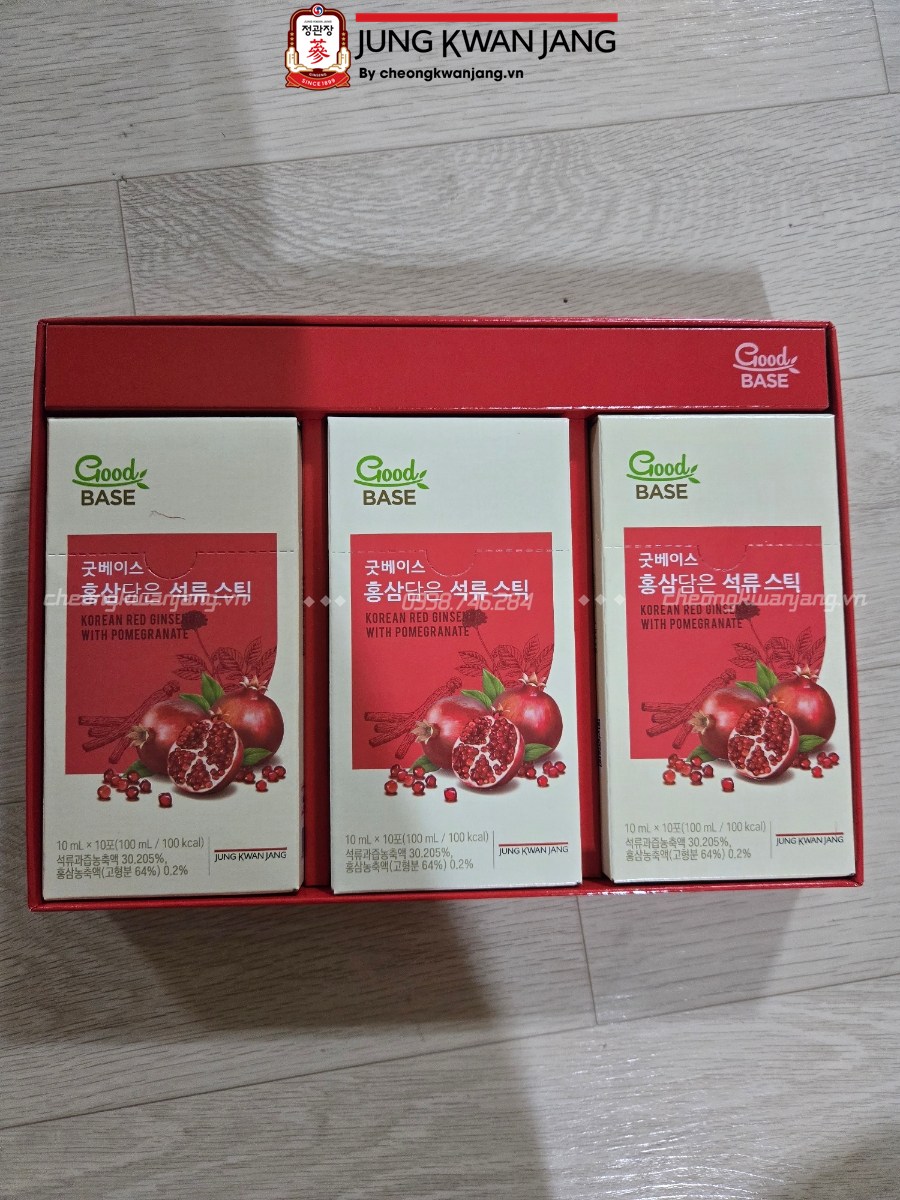 Goodbase Lựu Đỏ kết hợp hồng sâm 6 năm tuổi và lựu Iran