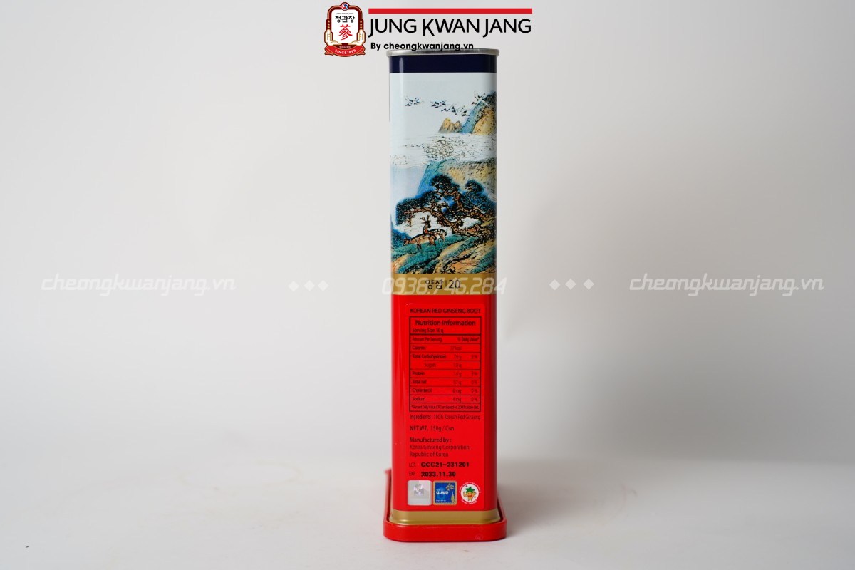 Hộp Hồng Sâm Củ Khô KGC 150g số 20
