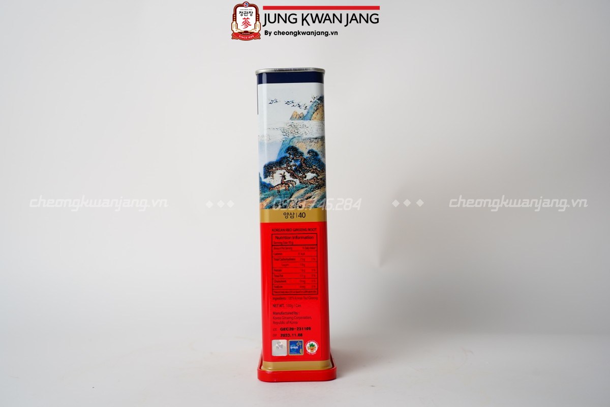 Hộp Hồng Sâm Củ Khô 150g Số 40 KGC Hàn Quốc