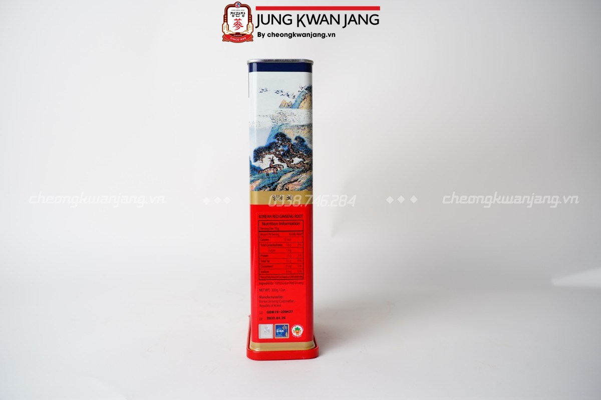 Hồng sâm củ khô số 30 đóng hộp 300g thương hiệu Jung Kwan Jang