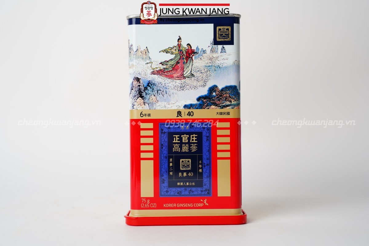Lương Sâm KGC Jung Kwan Jang 75g loại 40 chi nguyên củ cao cấp