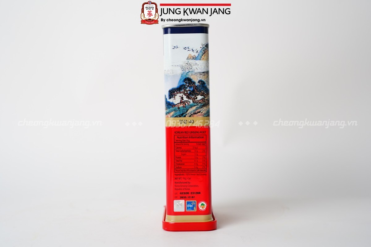 Hồng sâm củ khô KGC 75g số 40 – sản phẩm cao cấp CheongKwanJang