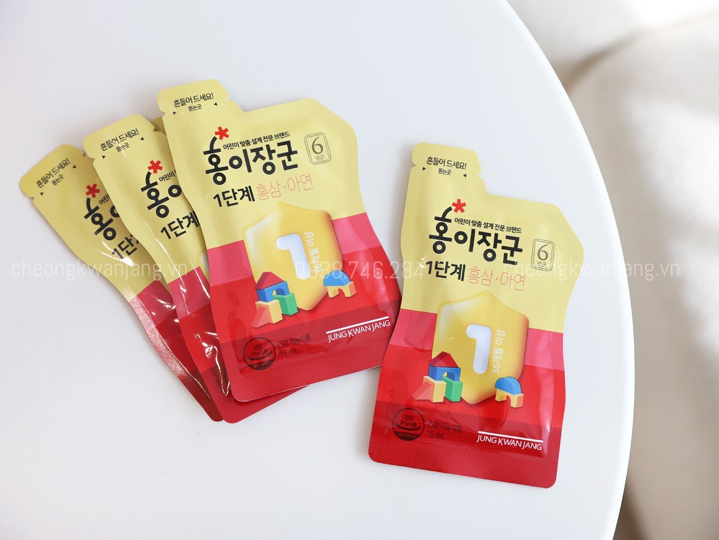 Một Số Hình Ảnh Nước Hồng Sâm Trẻ Em Jung Kwan Jang Số 3 (20ml  x 30 Gói ) - [정몰] 홍이장군 3단계 드리밍세트 20ml*30포 (30일분) | Cheong Kwan Jang | cheongkwanjang.vn
