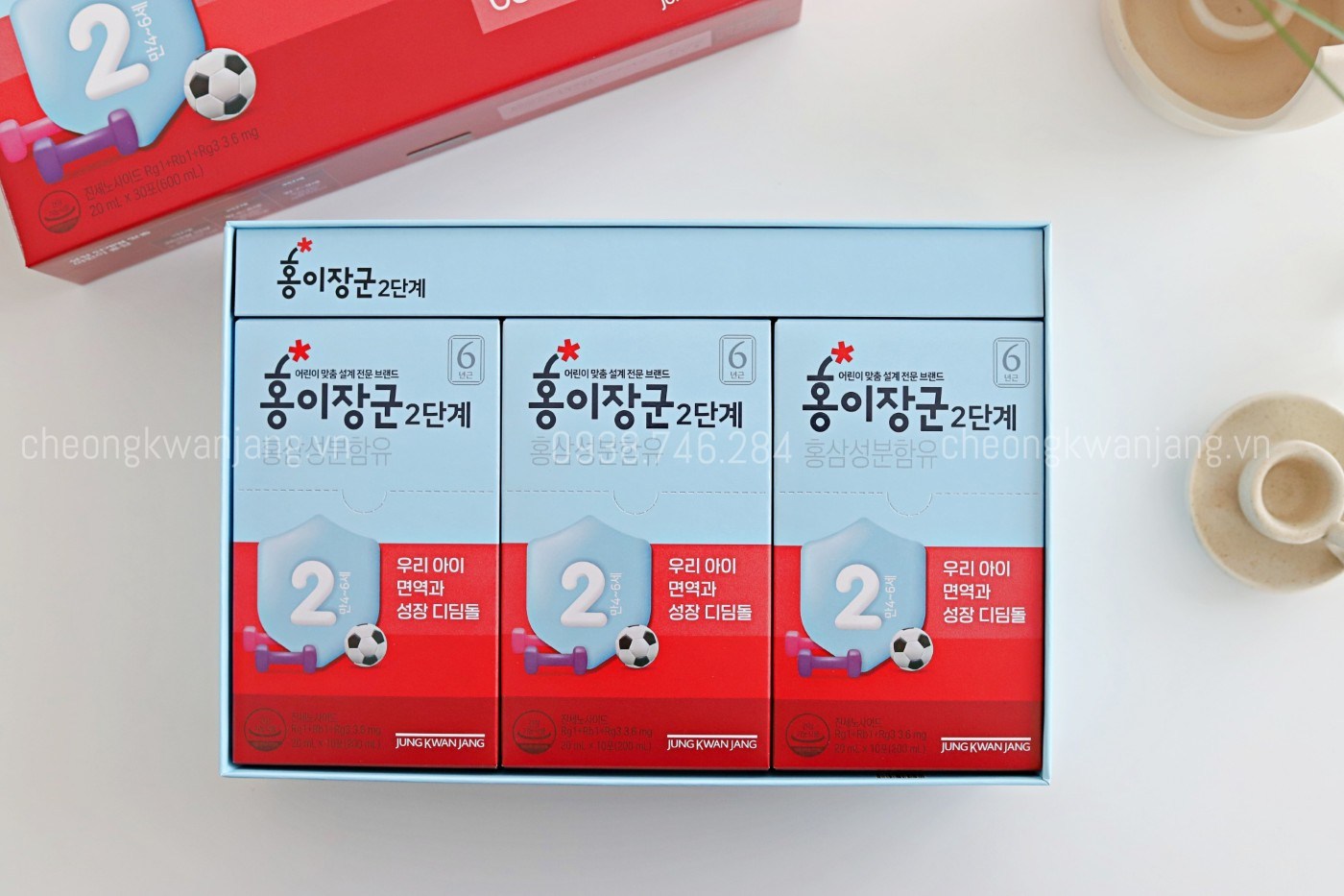 Hình Ảnh Nước Hồng Sâm Trẻ Em Jung Kwan Jang Số 3 (20ml  x 30 Gói ) - [정몰] 홍이장군 3단계 드리밍세트 20ml*30포 (30일분) | Cheong Kwan Jang | cheongkwanjang.vn