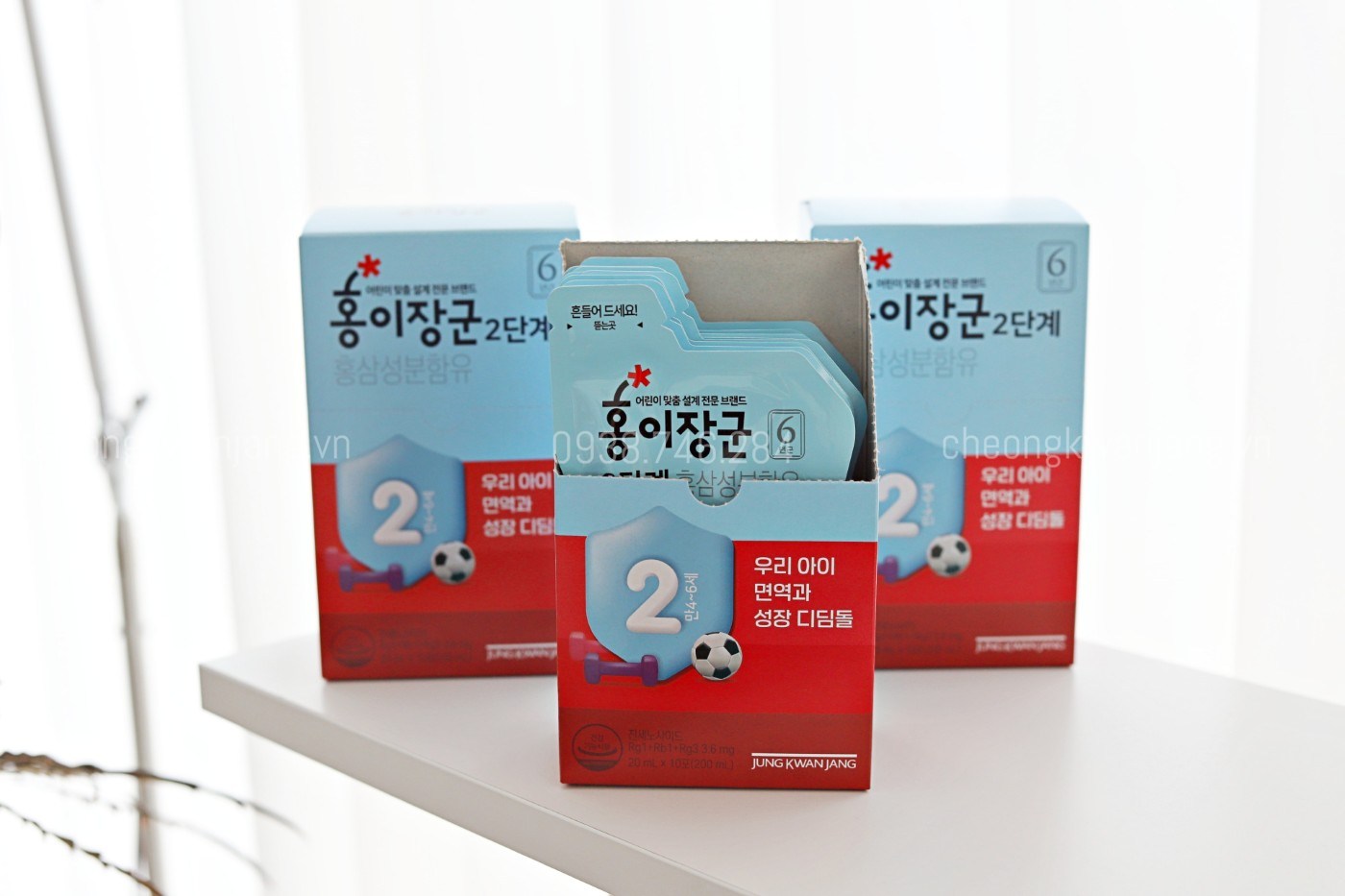 Hình Ảnh Nước Hồng Sâm Trẻ Em Jung Kwan Jang Số 3 (20ml  x 30 Gói ) - [정몰] 홍이장군 3단계 드리밍세트 20ml*30포 (30일분) | Cheong Kwan Jang | cheongkwanjang.vn