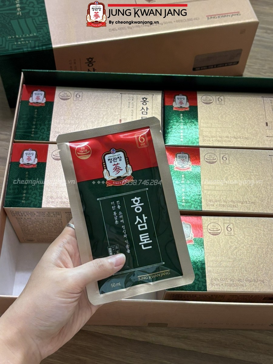 Nước hồng sâm Cheong Kwan Jang 50ml x 60 gói hương vị nhẹ dễ uống