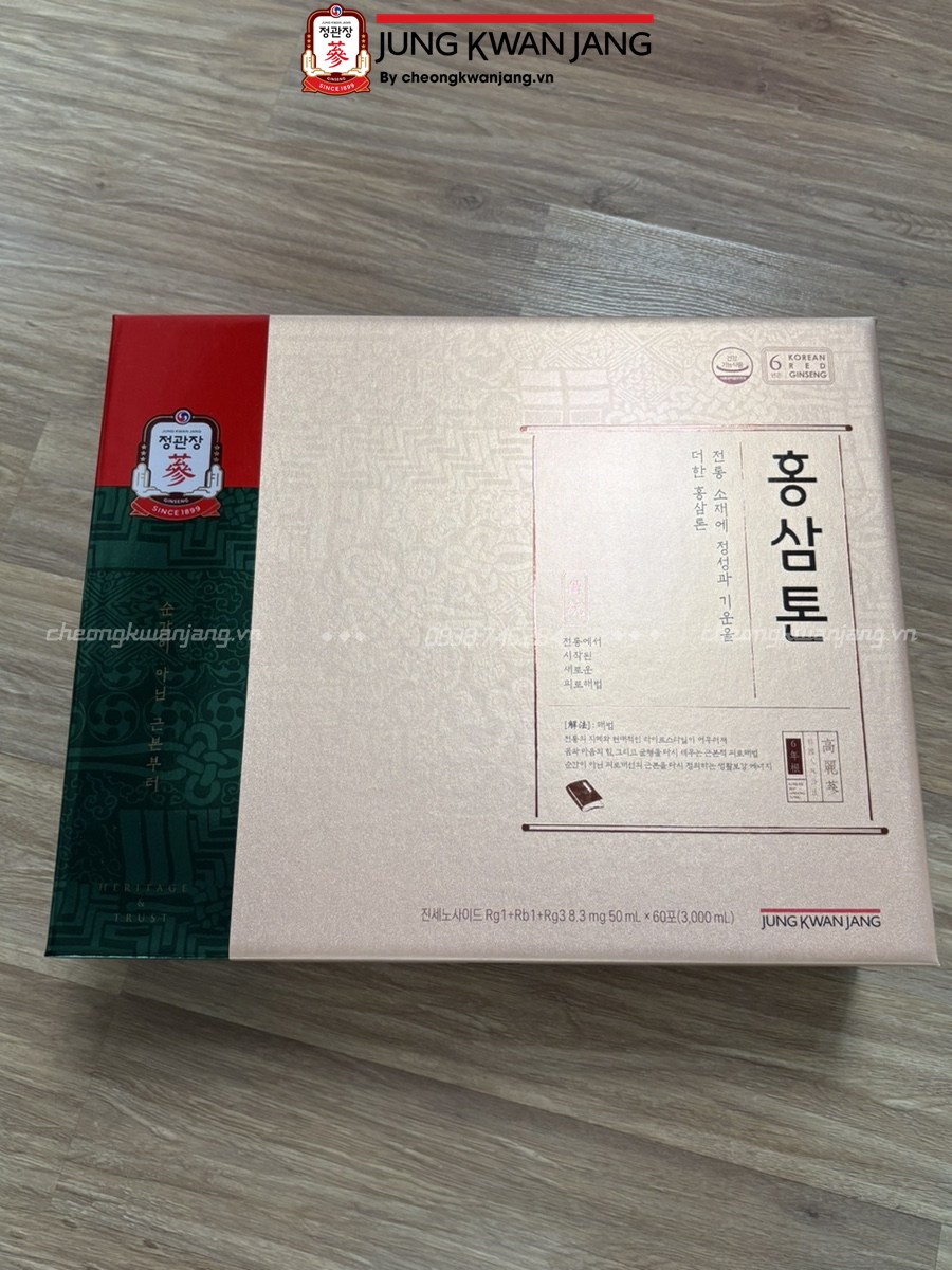 Nước Hồng Sâm Jung Kwan Jang Tonic Mild 50ml x 60 gói chính hãng Hàn Quốc