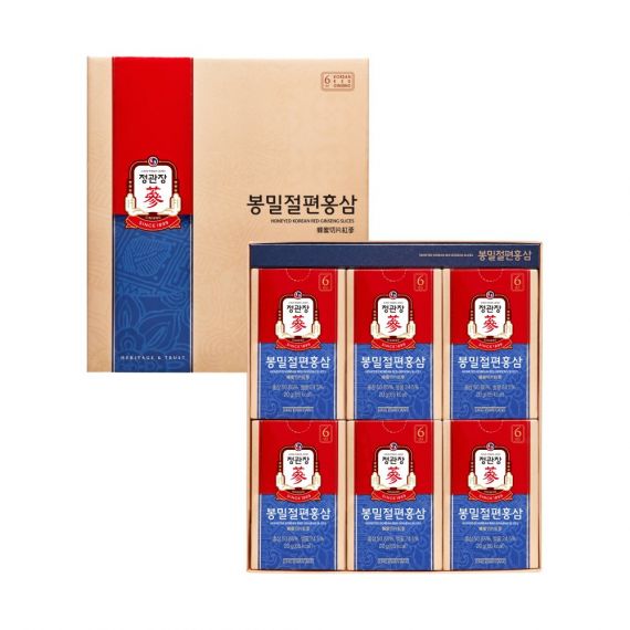 Hồng sâm lát tẩm mật ong Jung Kwan Jang 20g x 12 gói - 정관장 봉밀절편홍삼 20g x 12포 | Cheong Kwan Jang | Cheongkwanjang.vn