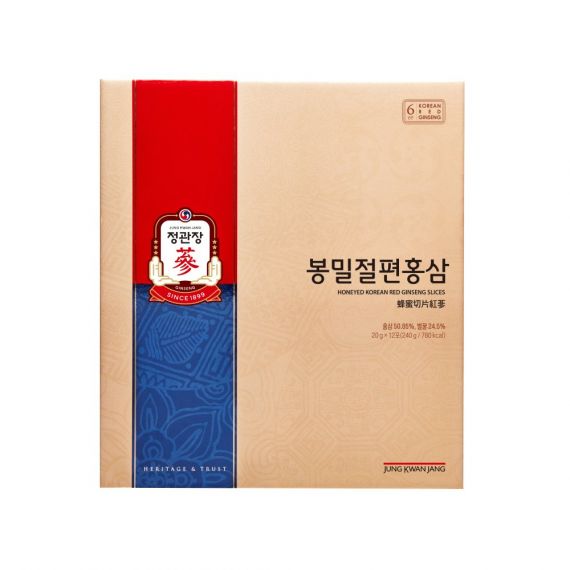 Hồng sâm lát tẩm mật ong Jung Kwan Jang 20g x 12 gói - 정관장 봉밀절편홍삼 20g x 12포 | Cheong Kwan Jang | Cheongkwanjang.vn