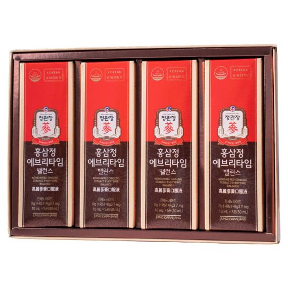 Nước Hồng Sâm Jung Kwan Jang Everytime Balance 10ml x 20 Gói - [정관장] 홍삼정에브리타임밸런스(10ml*20포) 1박스 | Cheong Kwan Jang | Cheongkwanjang.vn
