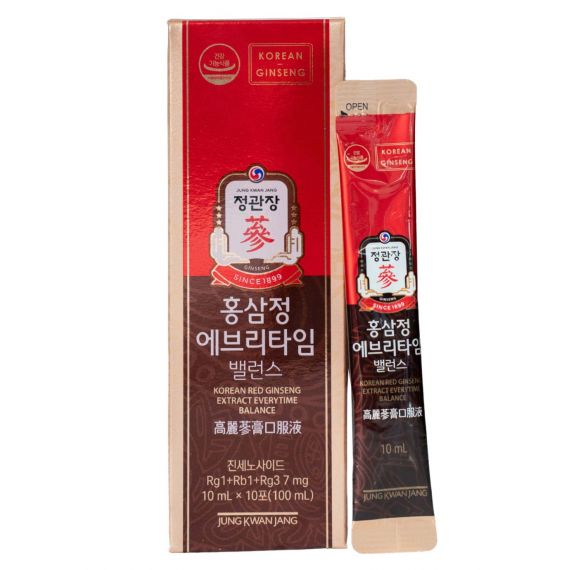 Nước Hồng Sâm Jung Kwan Jang Everytime Balance 10ml x 30 Gói - [정관장] 홍삼정에브리타임밸런스(10ml*30포) 1박스 | Cheong Kwan Jang | Cheongkwanjang.vn