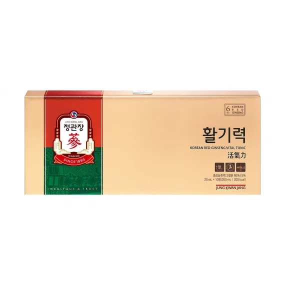 Nước Hồng Sâm Jung Kwan Jang Vital Tonic 10 ống x 20ml - 정관장 활기력 20ml x 10병 | Cheong Kwan Jang | Cheongkwanjang.vn