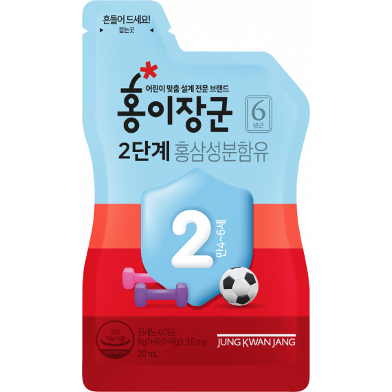 Nước Hồng Sâm Trẻ Em Jung Kwan Jang Số 2 ( 20ml  x 30 Gói ) - [정몰] 홍이장군 2단계 플레잉세트 20ml*30포 (30일분) | Cheong Kwan Jang | cheongkwanjang.vn