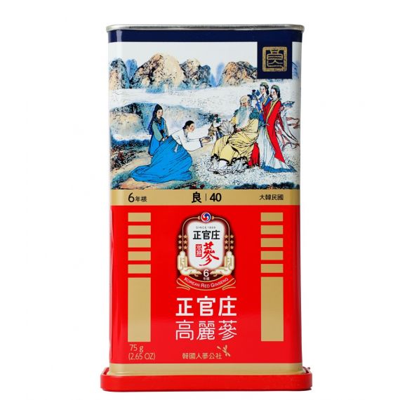Hồng Sâm (Lương Sâm) Củ Khô Jung Kwan Jang 75g Số 40 - [정몰] 뿌리삼 양삼 40지 75g | Cheongkwanjang.vn
